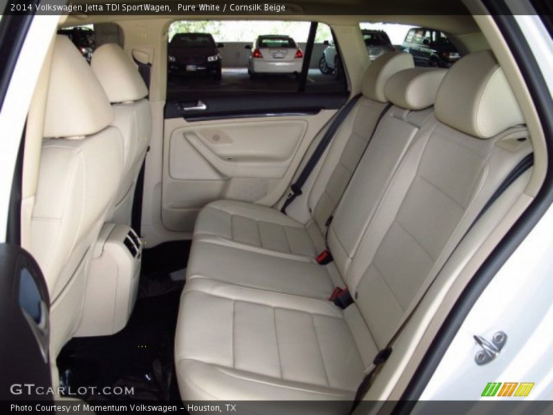 Pure White / Cornsilk Beige 2014 Volkswagen Jetta TDI SportWagen
