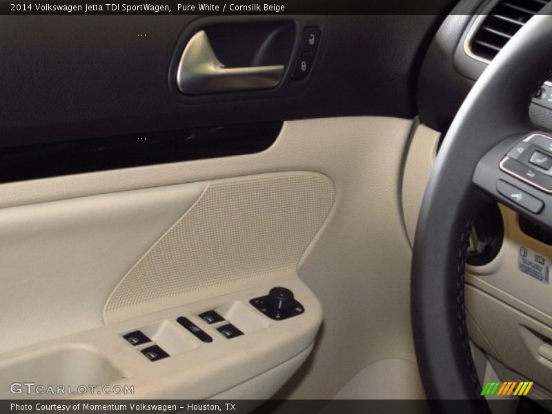 Pure White / Cornsilk Beige 2014 Volkswagen Jetta TDI SportWagen