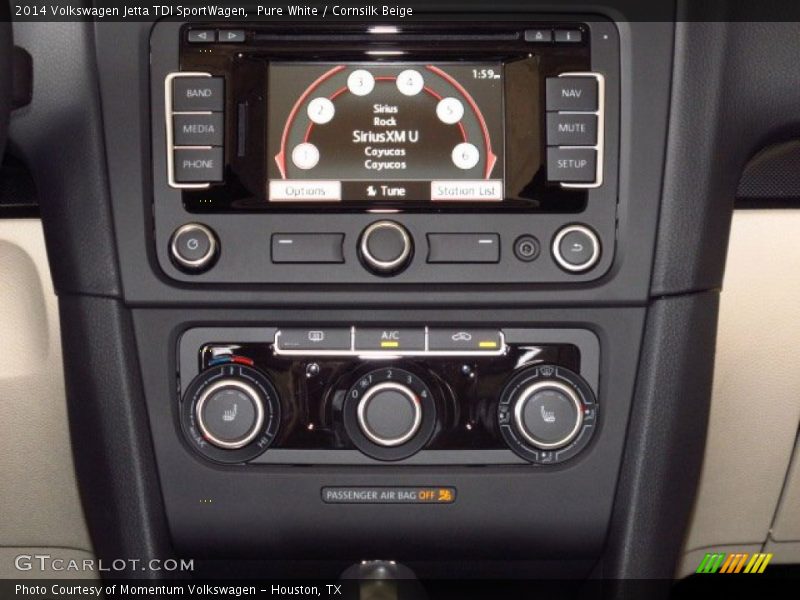 Pure White / Cornsilk Beige 2014 Volkswagen Jetta TDI SportWagen