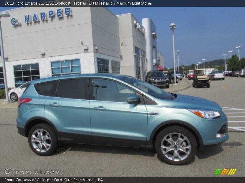 Frosted Glass Metallic / Medium Light Stone 2013 Ford Escape SEL 1.6L EcoBoost