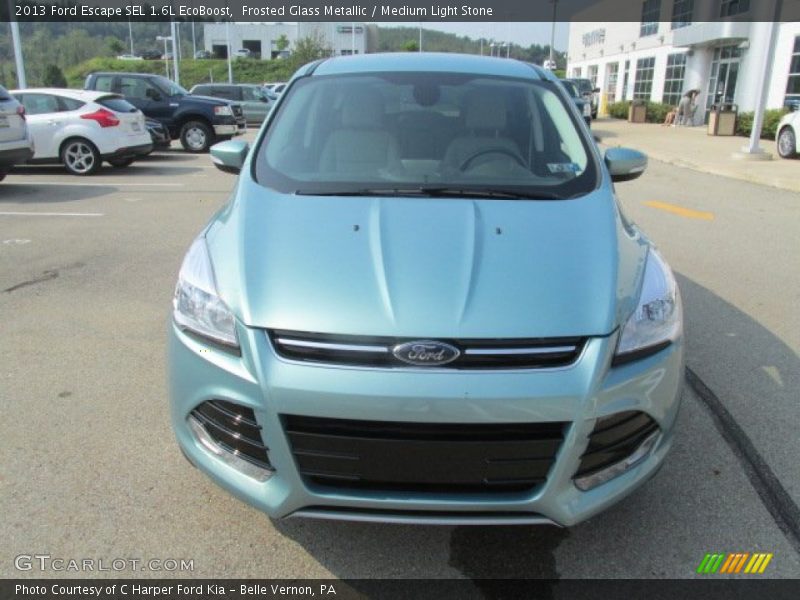 Frosted Glass Metallic / Medium Light Stone 2013 Ford Escape SEL 1.6L EcoBoost