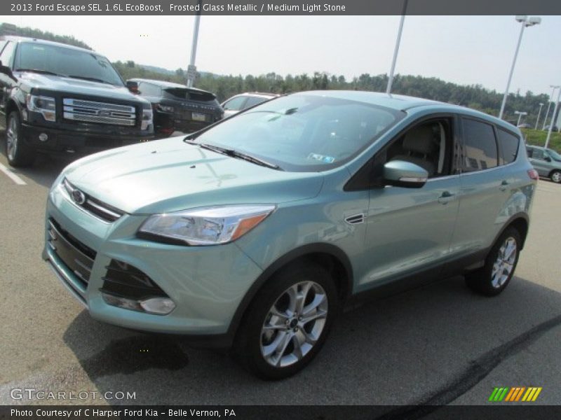 Frosted Glass Metallic / Medium Light Stone 2013 Ford Escape SEL 1.6L EcoBoost