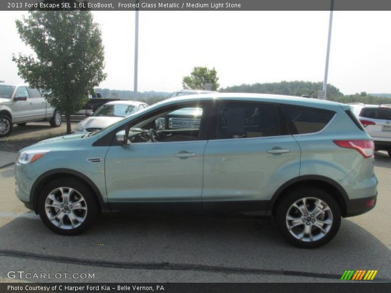Frosted Glass Metallic / Medium Light Stone 2013 Ford Escape SEL 1.6L EcoBoost