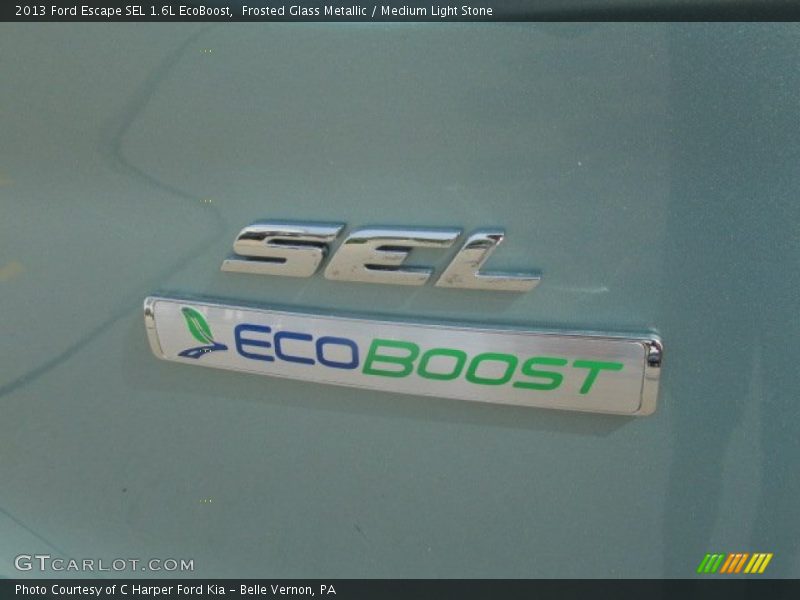 Frosted Glass Metallic / Medium Light Stone 2013 Ford Escape SEL 1.6L EcoBoost
