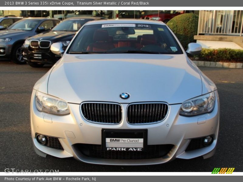 Titanium Silver Metallic / Coral Red/Black 2013 BMW 3 Series 335i xDrive Coupe