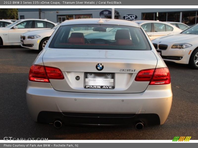 Titanium Silver Metallic / Coral Red/Black 2013 BMW 3 Series 335i xDrive Coupe