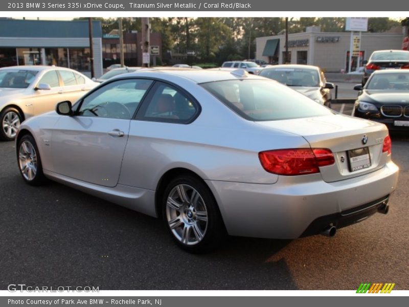 Titanium Silver Metallic / Coral Red/Black 2013 BMW 3 Series 335i xDrive Coupe