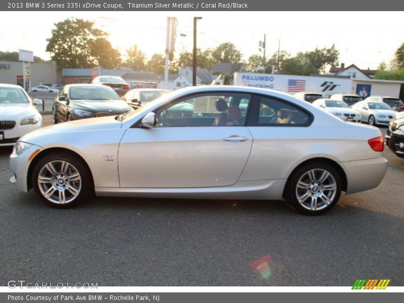 Titanium Silver Metallic / Coral Red/Black 2013 BMW 3 Series 335i xDrive Coupe