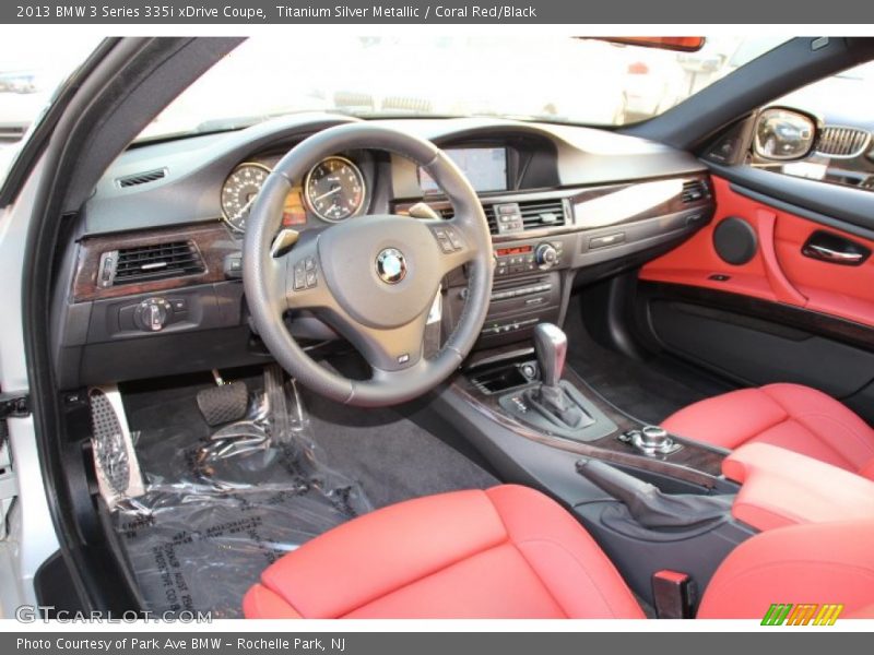 Titanium Silver Metallic / Coral Red/Black 2013 BMW 3 Series 335i xDrive Coupe