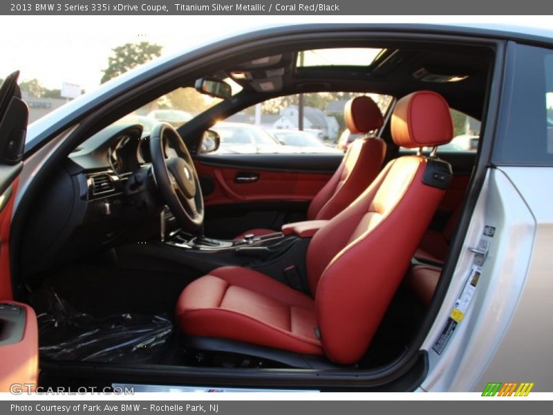 Titanium Silver Metallic / Coral Red/Black 2013 BMW 3 Series 335i xDrive Coupe