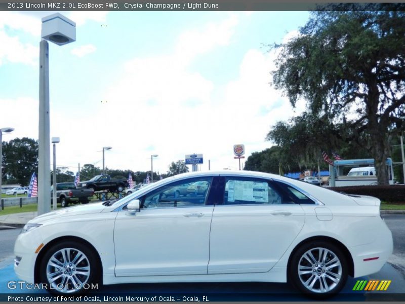 Crystal Champagne / Light Dune 2013 Lincoln MKZ 2.0L EcoBoost FWD