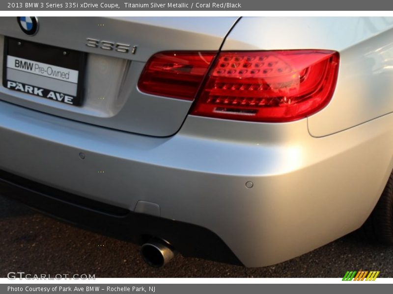 Titanium Silver Metallic / Coral Red/Black 2013 BMW 3 Series 335i xDrive Coupe