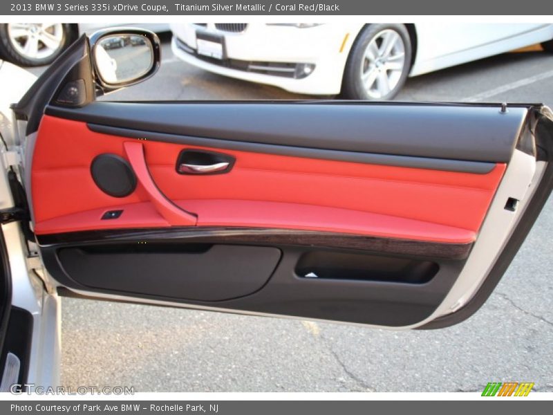 Titanium Silver Metallic / Coral Red/Black 2013 BMW 3 Series 335i xDrive Coupe