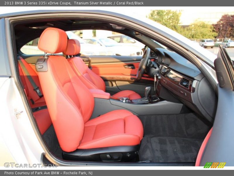 Titanium Silver Metallic / Coral Red/Black 2013 BMW 3 Series 335i xDrive Coupe