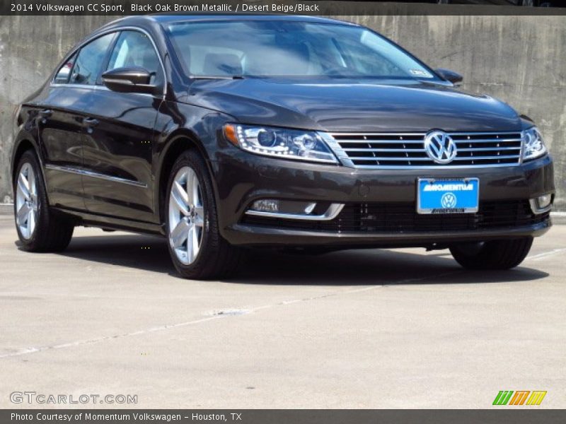 Black Oak Brown Metallic / Desert Beige/Black 2014 Volkswagen CC Sport