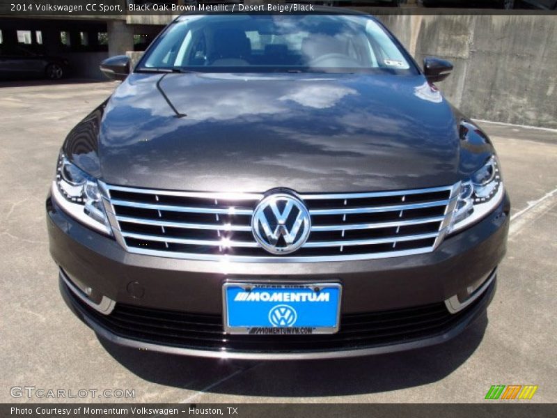 Black Oak Brown Metallic / Desert Beige/Black 2014 Volkswagen CC Sport