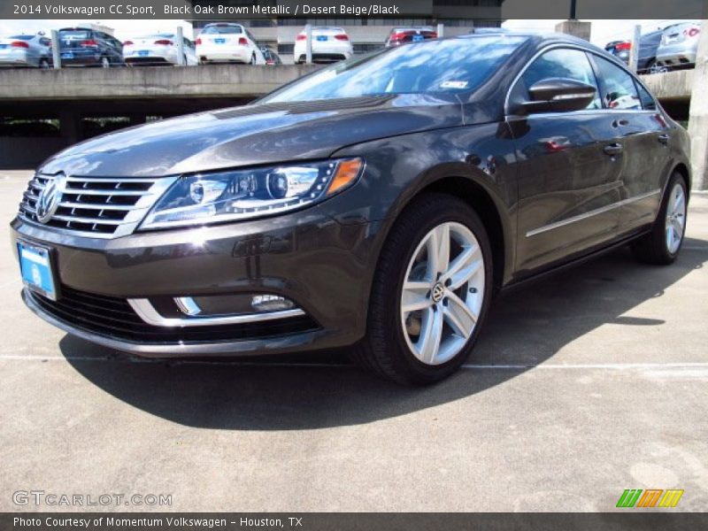 Black Oak Brown Metallic / Desert Beige/Black 2014 Volkswagen CC Sport