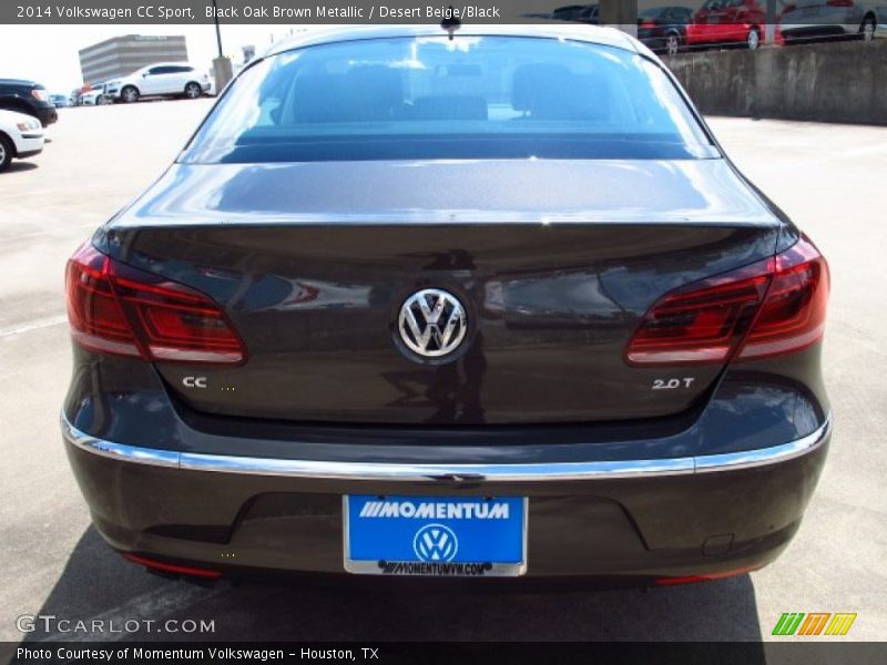 Black Oak Brown Metallic / Desert Beige/Black 2014 Volkswagen CC Sport