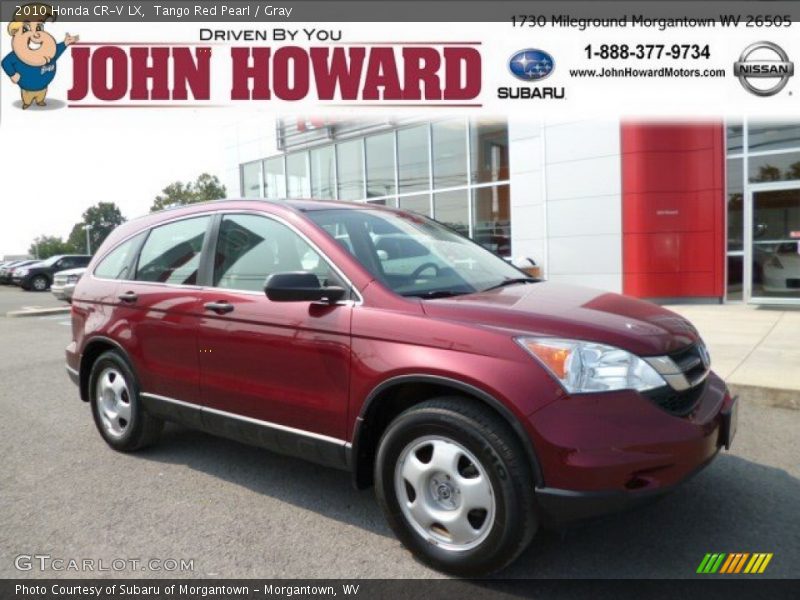 Tango Red Pearl / Gray 2010 Honda CR-V LX