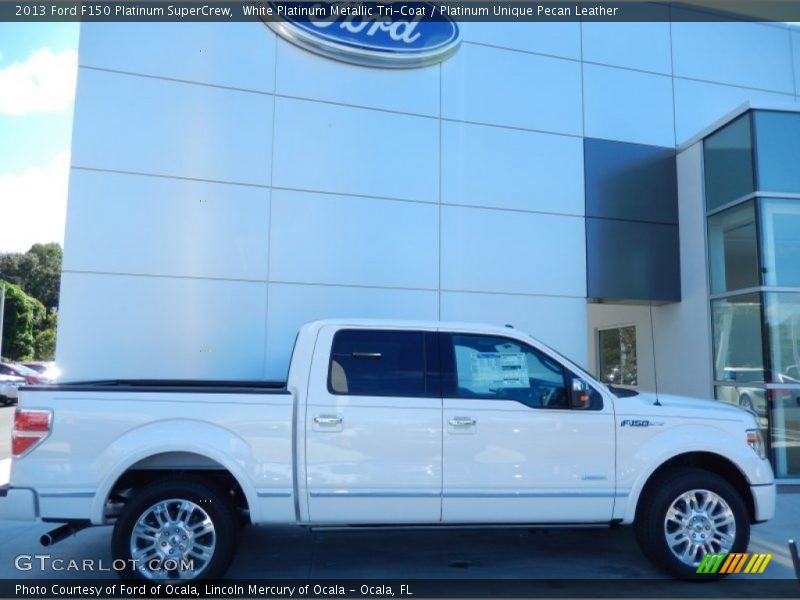 White Platinum Metallic Tri-Coat / Platinum Unique Pecan Leather 2013 Ford F150 Platinum SuperCrew
