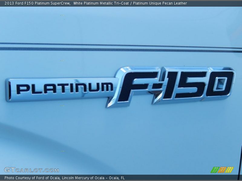 White Platinum Metallic Tri-Coat / Platinum Unique Pecan Leather 2013 Ford F150 Platinum SuperCrew