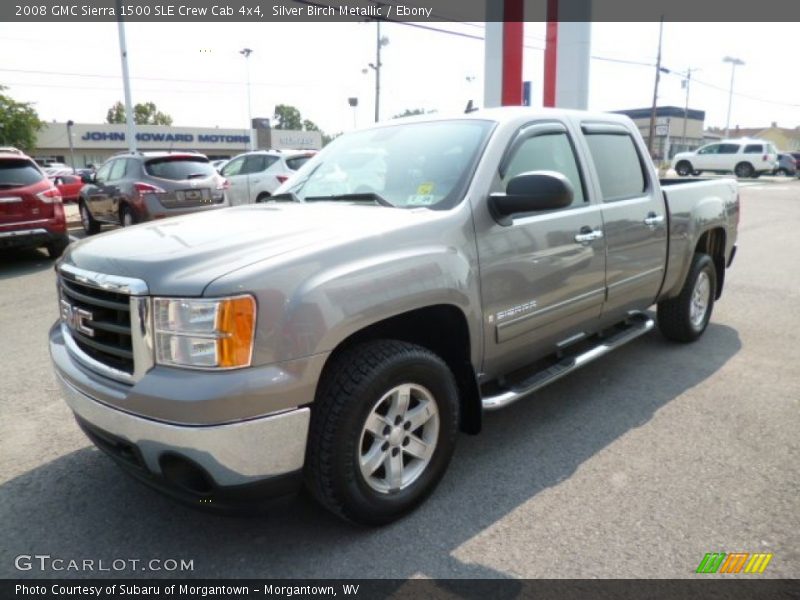 Silver Birch Metallic / Ebony 2008 GMC Sierra 1500 SLE Crew Cab 4x4