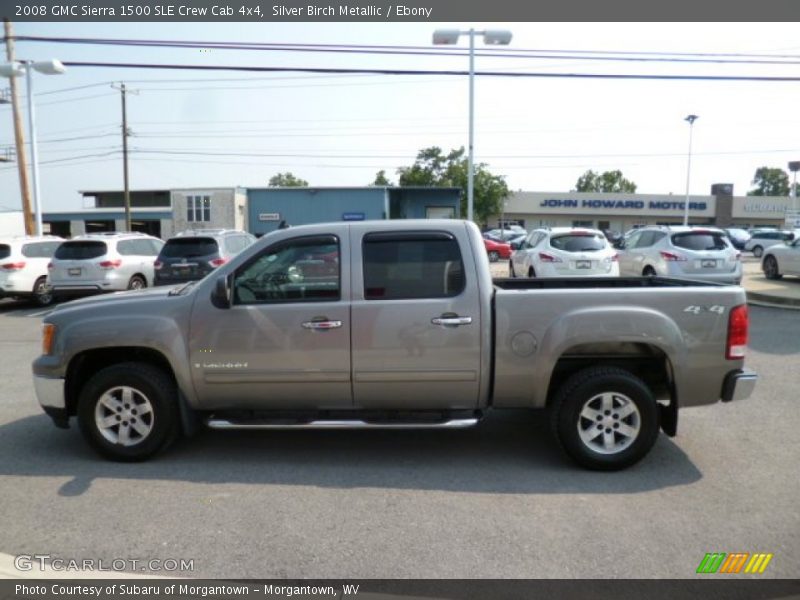 Silver Birch Metallic / Ebony 2008 GMC Sierra 1500 SLE Crew Cab 4x4