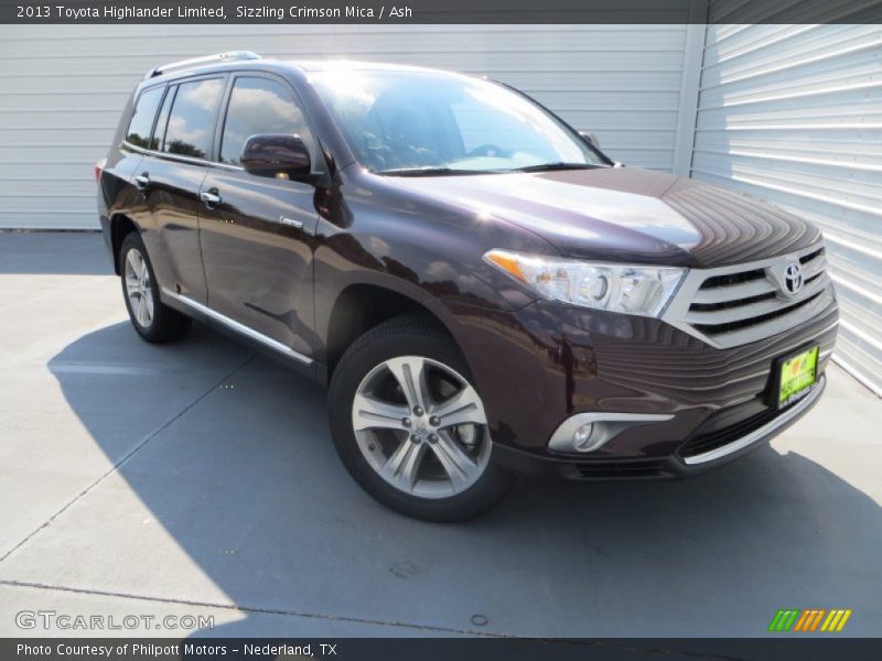 Sizzling Crimson Mica / Ash 2013 Toyota Highlander Limited
