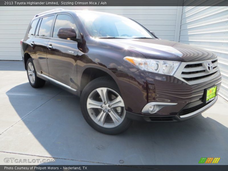 Sizzling Crimson Mica / Ash 2013 Toyota Highlander Limited