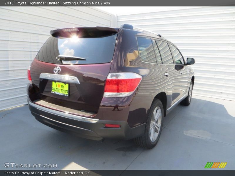 Sizzling Crimson Mica / Ash 2013 Toyota Highlander Limited
