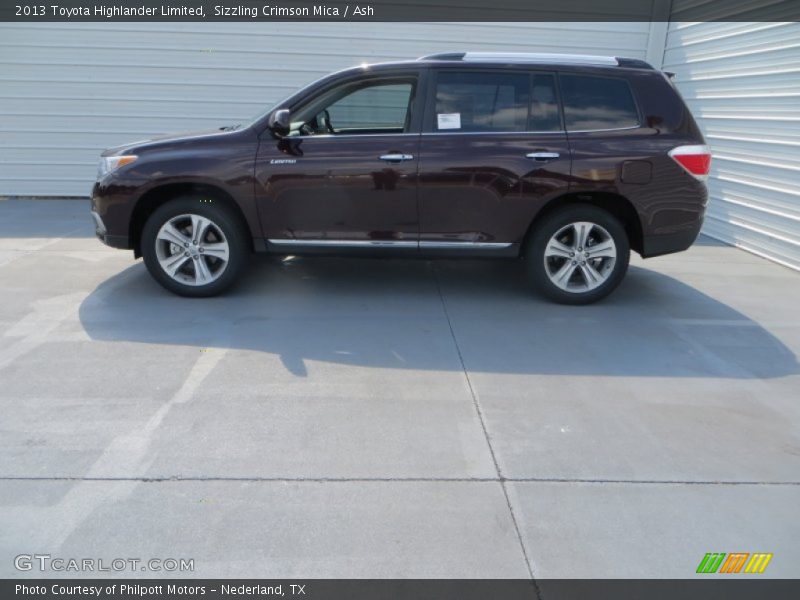 Sizzling Crimson Mica / Ash 2013 Toyota Highlander Limited