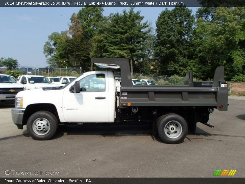  2014 Silverado 3500HD WT Regular Cab 4x4 Dump Truck Summit White
