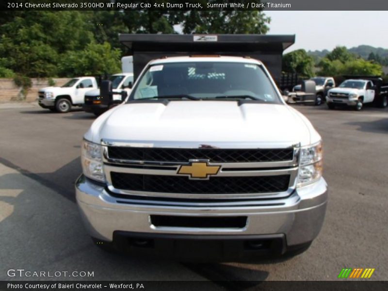  2014 Silverado 3500HD WT Regular Cab 4x4 Dump Truck Summit White