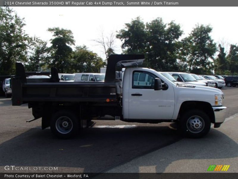 Summit White / Dark Titanium 2014 Chevrolet Silverado 3500HD WT Regular Cab 4x4 Dump Truck