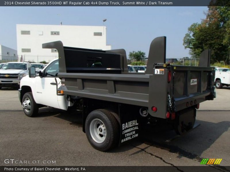 Summit White / Dark Titanium 2014 Chevrolet Silverado 3500HD WT Regular Cab 4x4 Dump Truck