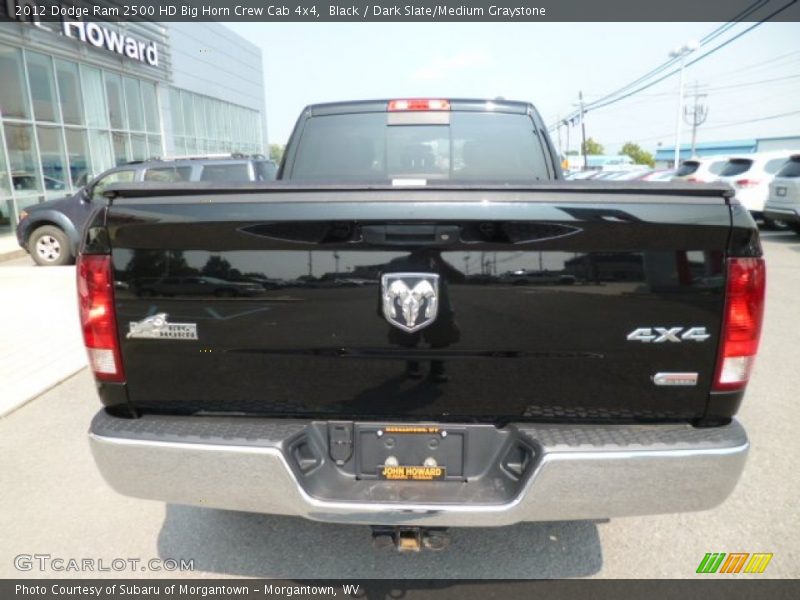 Black / Dark Slate/Medium Graystone 2012 Dodge Ram 2500 HD Big Horn Crew Cab 4x4