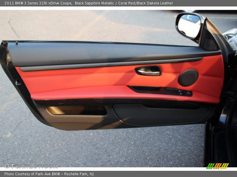 Black Sapphire Metallic / Coral Red/Black Dakota Leather 2011 BMW 3 Series 328i xDrive Coupe