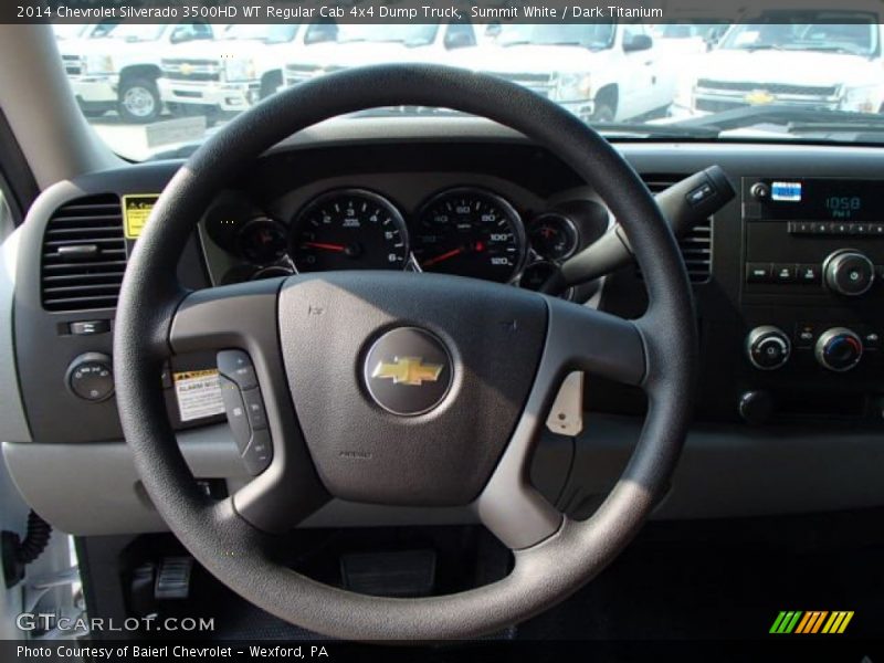 Summit White / Dark Titanium 2014 Chevrolet Silverado 3500HD WT Regular Cab 4x4 Dump Truck