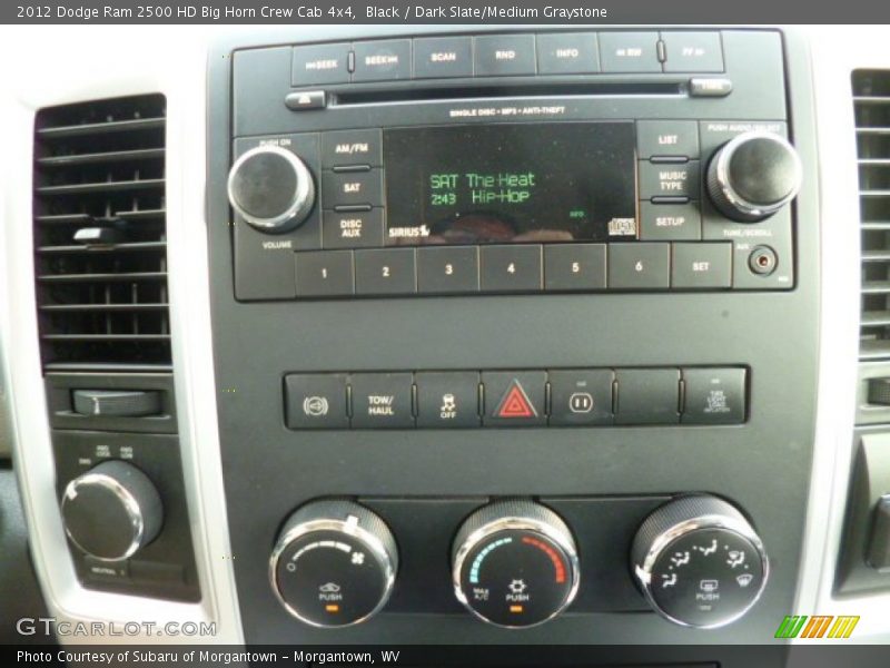 Black / Dark Slate/Medium Graystone 2012 Dodge Ram 2500 HD Big Horn Crew Cab 4x4