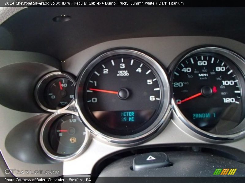 Summit White / Dark Titanium 2014 Chevrolet Silverado 3500HD WT Regular Cab 4x4 Dump Truck