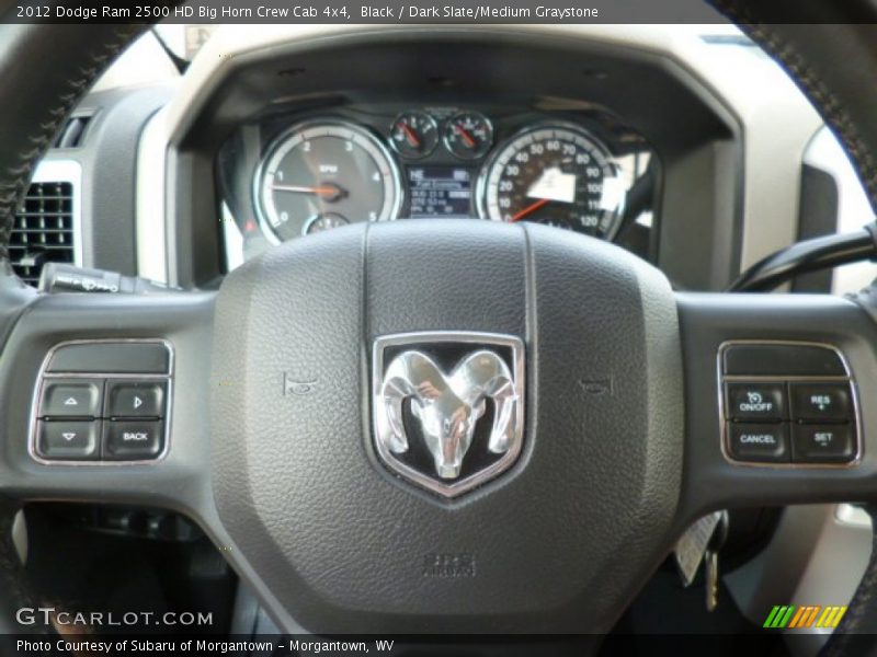 Black / Dark Slate/Medium Graystone 2012 Dodge Ram 2500 HD Big Horn Crew Cab 4x4