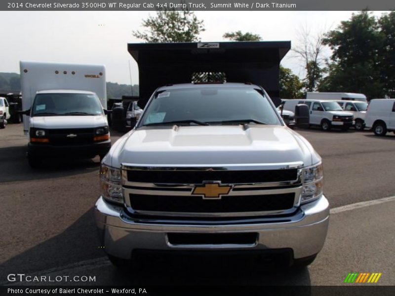 Summit White / Dark Titanium 2014 Chevrolet Silverado 3500HD WT Regular Cab 4x4 Dump Truck