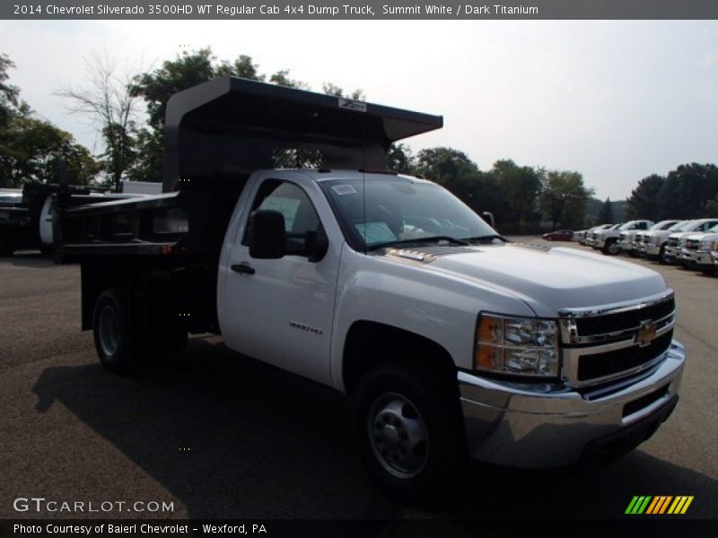 Summit White / Dark Titanium 2014 Chevrolet Silverado 3500HD WT Regular Cab 4x4 Dump Truck