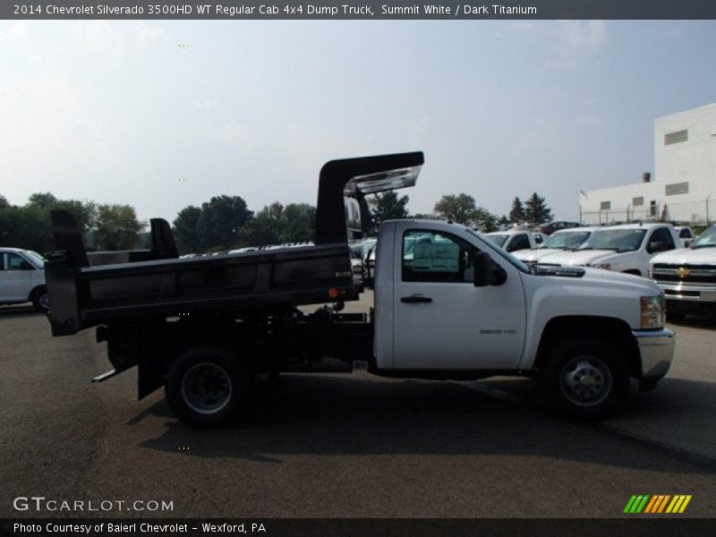 Summit White / Dark Titanium 2014 Chevrolet Silverado 3500HD WT Regular Cab 4x4 Dump Truck