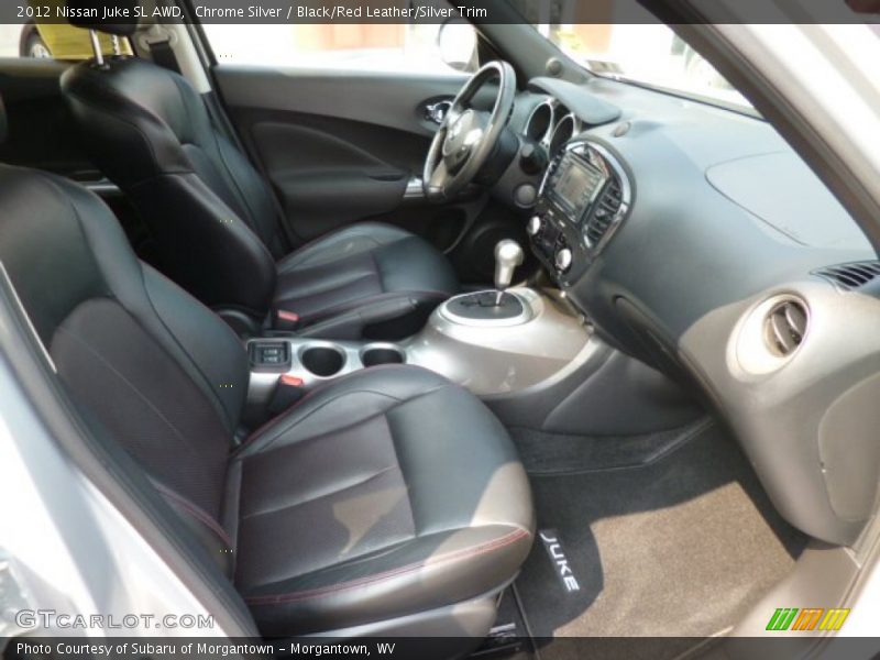 Chrome Silver / Black/Red Leather/Silver Trim 2012 Nissan Juke SL AWD