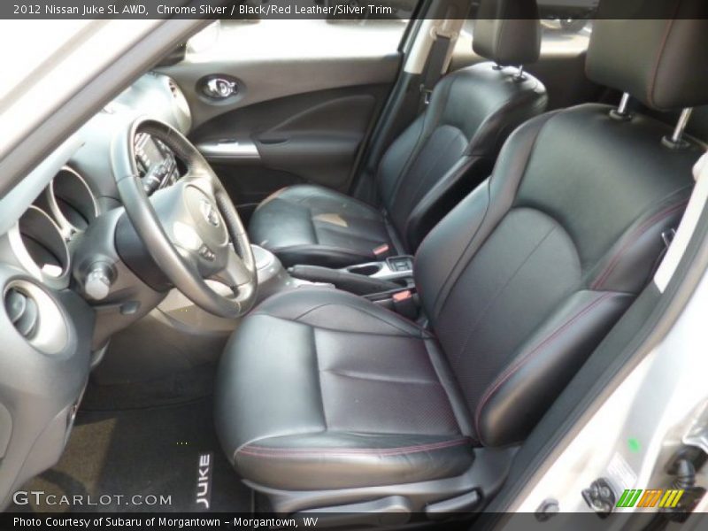 Chrome Silver / Black/Red Leather/Silver Trim 2012 Nissan Juke SL AWD