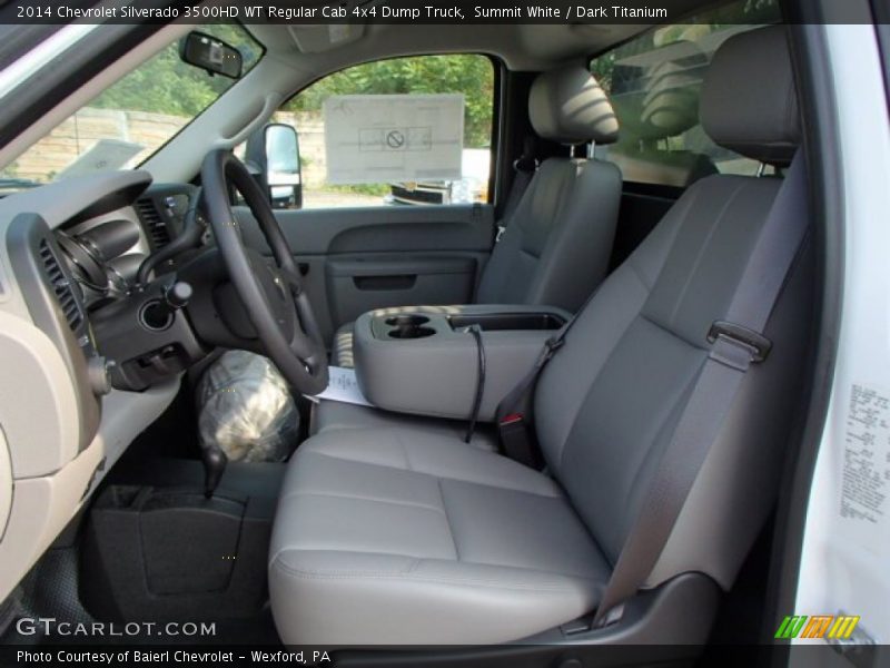 Summit White / Dark Titanium 2014 Chevrolet Silverado 3500HD WT Regular Cab 4x4 Dump Truck