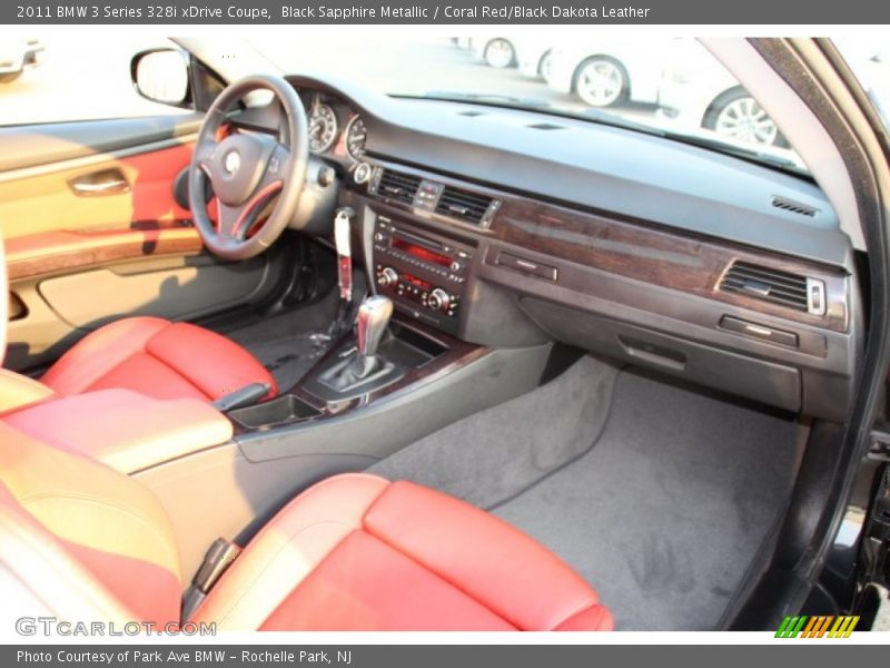 Black Sapphire Metallic / Coral Red/Black Dakota Leather 2011 BMW 3 Series 328i xDrive Coupe