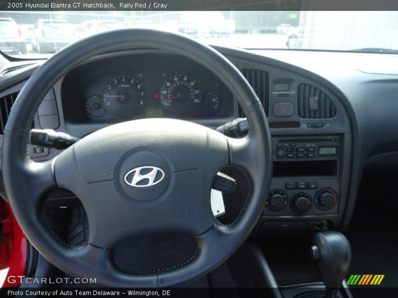 Rally Red / Gray 2005 Hyundai Elantra GT Hatchback