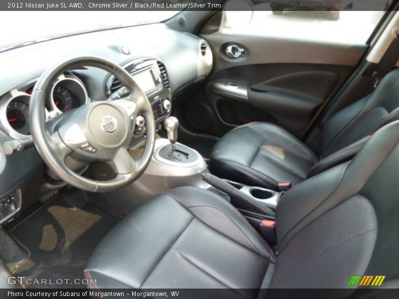 Chrome Silver / Black/Red Leather/Silver Trim 2012 Nissan Juke SL AWD